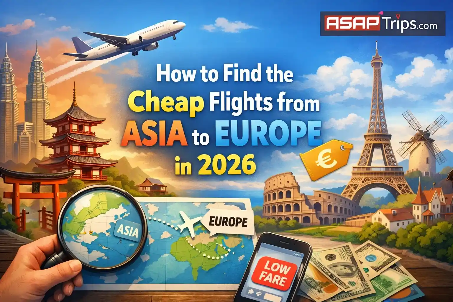 cheap flights from Asia to Europe