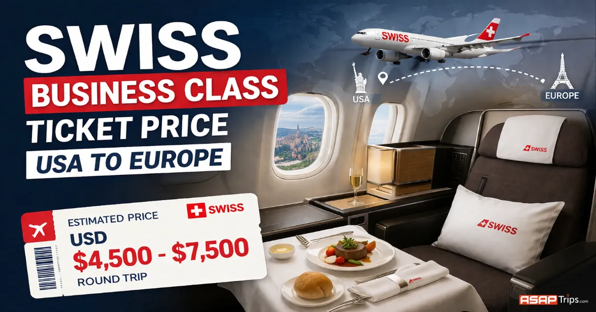 Swiss Business Class price USA to Europe