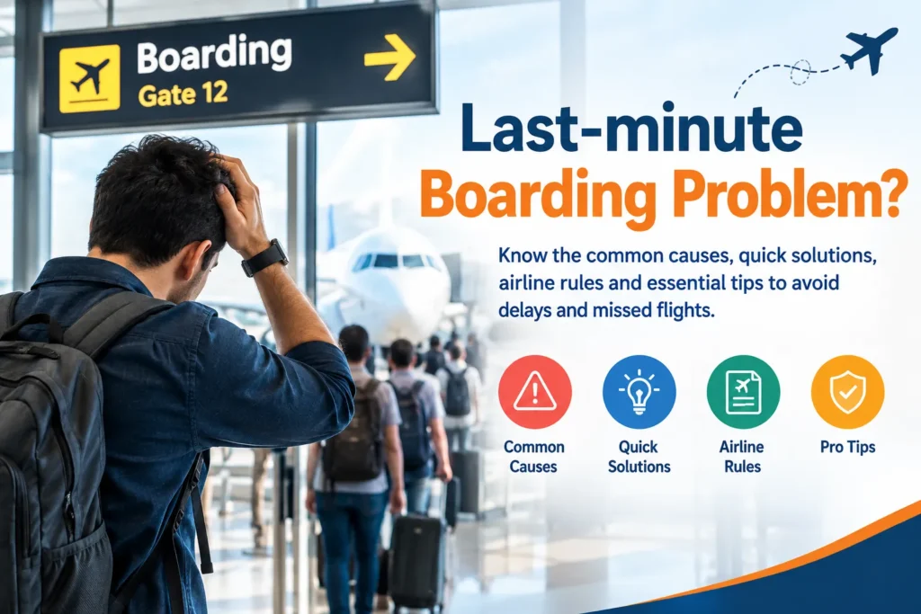 Last-minute boarding problem