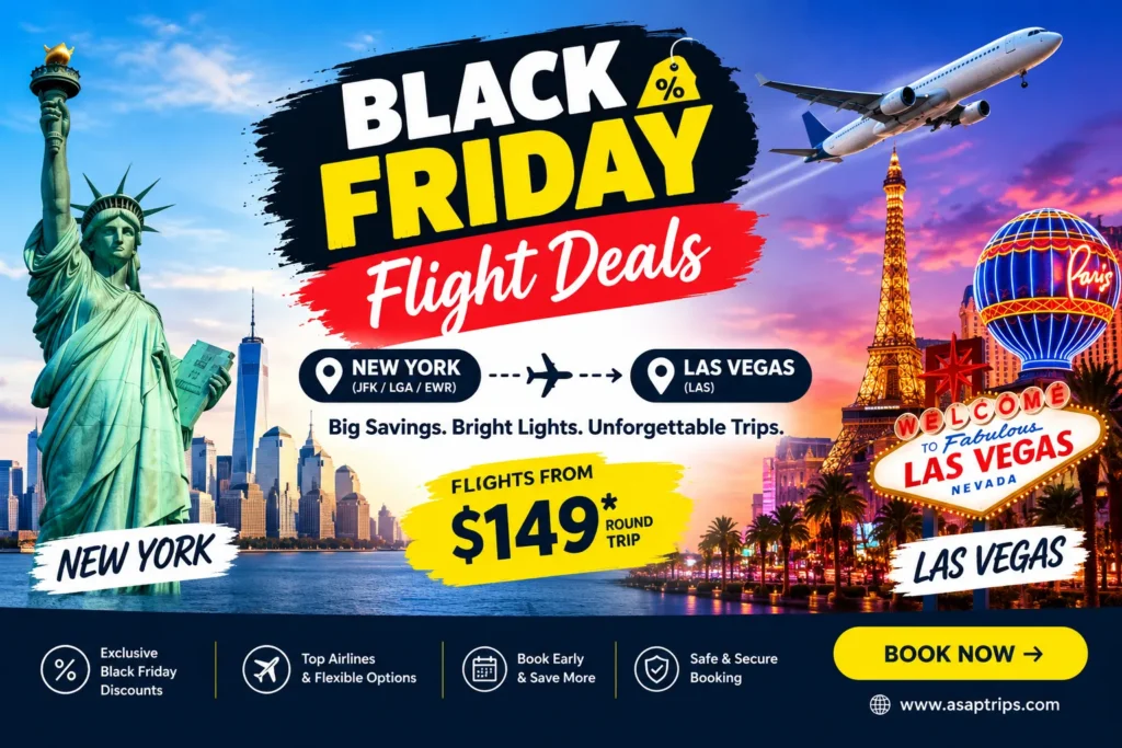 Black Friday flight deals from New York to Las Vegas