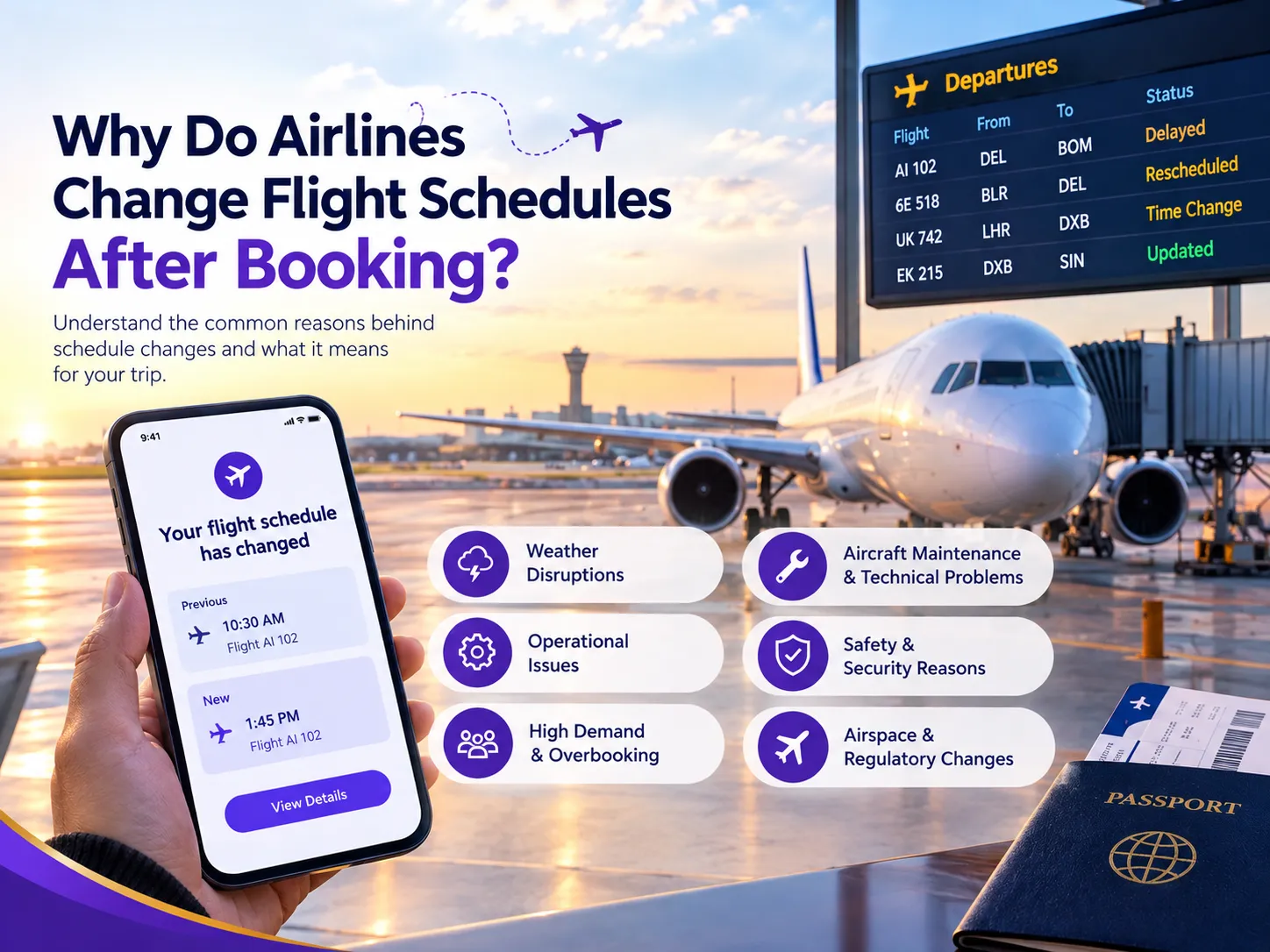 why do airlines change flight schedules